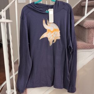 NFL Men's Purple Minnesota Vikings Logo Hoodie In XL NWT